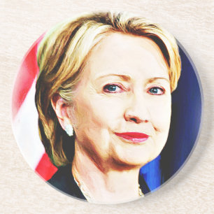 1. Frau Präsidentin Hillary Clinton 2016_ Getränkeuntersetzer