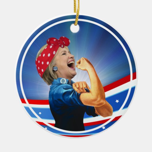 1. Frauen-Präsidentenkandidat Hillary Clintons Keramikornament (Vorne)