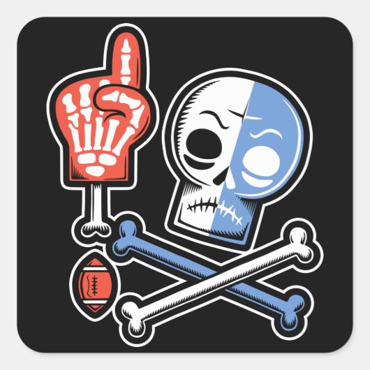 #1 Fubo Juju Quadratischer Aufkleber (Vorderseite)