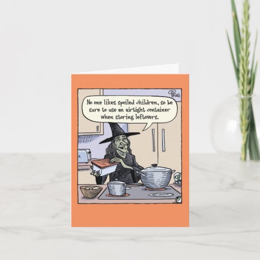 1 Funny Halloween Card - verwöhnte Kinder Feiertagskarte (Vorderseite)