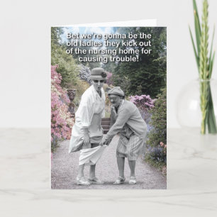 1 Funny Happy Birthday - Alte Troublemakers Feiertagskarte