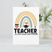 1- Funny Teacher Mode Teaching Geschenk für Lehrer Dankeskarte (Stehend Vorderseite)