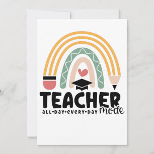 1- Funny Teacher Mode Teaching Geschenk für Lehrer Einladung