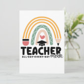 1- Funny Teacher Mode Teaching Geschenk für Lehrer Einladung (Stehend Vorderseite)
