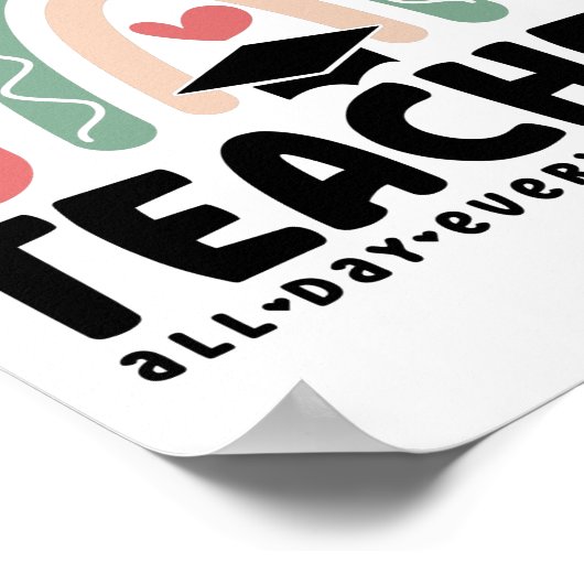 1- Funny Teacher Mode Teaching Geschenk für Lehrer Poster (Ecke)