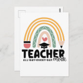 1- Funny Teacher Mode Teaching Geschenk für Lehrer Postkarte (Vorne/Hinten)
