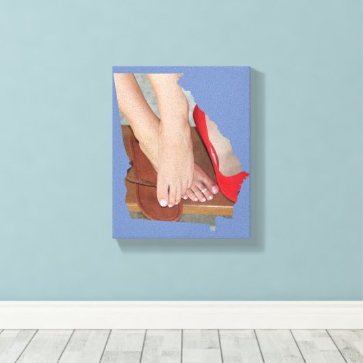 1-Fuß-Stadion GA Staat Kontur Canvas Print Leinwanddruck (Insitu (Holzboden))