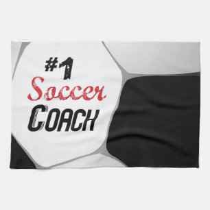 1 Fußballtrainer Grosser Ball Geschirrtuch