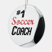 1 Fußballtrainer Grosser Ball Keramikornament (Links)