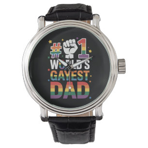 1. Gayest-Vater der Welt LGBT am Sonntag des Vater Armbanduhr