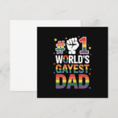 1. Gayest-Vater der Welt LGBT am Sonntag des Vater Einladung (Vorne/Hinten)