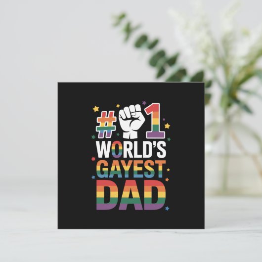 1. Gayest-Vater der Welt LGBT am Sonntag des Vater Einladung (Stehend Vorderseite)