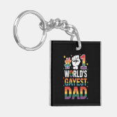 1. Gayest-Vater der Welt LGBT am Sonntag des Vater Schlüsselanhänger (Vorderseite links)