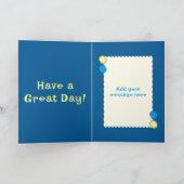 1. Geburtstag 1 heute geben Sie den Fotonamen blau Karte (Innenseite)