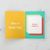 1. Geburtstag 1 heute orangefarbener Name Karte (Innenseite)