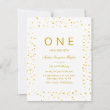 1. Geburtstag, 1. in einer Million Einladung