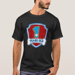 1. Geburtstag 1 Jahr Alte Patrol Hunde Lover Kinde T-Shirt