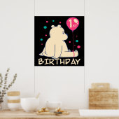 1. Geburtstag | 1 Jahr Baby | Babygeschenk Poster (Küche)