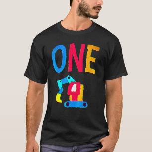 1. Geburtstag 1 Jahr Junge Bauwagen T-Shirt