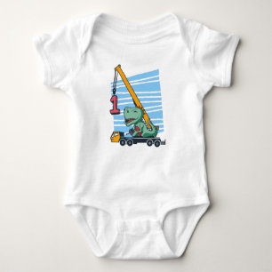 1. Geburtstag 1 Jahr Mobilkrane Dinosaurier Baby Strampler