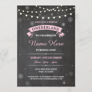 1. Geburtstag 1 Wonderland Onederland Party Einlad Einladung