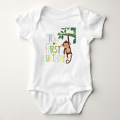 1. Geburtstag Affe Baby Strampler (Vorderseite)