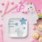 1. Geburtstag (Anpassbarer Text und Name) Pappteller (Party)