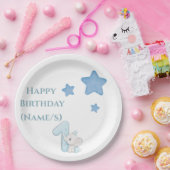 1. Geburtstag (Anpassbarer Text und Name) Pappteller (Party)