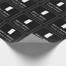 1. Geburtstag: Art Deco Inspiriert Look "1" & Name Geschenkpapier