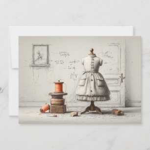 1. Geburtstag Atelier Schwarz-Weiß-Stil Einladung