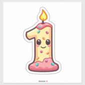 1. Geburtstag Aufkleber (Blatt)