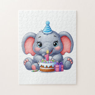 1. Geburtstag Baby Elefant Puzzle