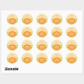 1. Geburtstag Baby Lion Round Stickers (Blatt)