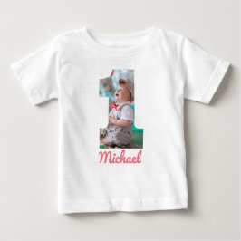 1. GEBURTSTAG BABY SCHLIESSEN CUSTOM-FOTO BABY T-SHIRT
