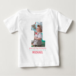 1. GEBURTSTAG BABY SCHLIESSEN CUSTOM-FOTO BABY T-SHIRT