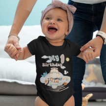 1.Geburtstag Baby T-Shirt mit niedlchem Design 