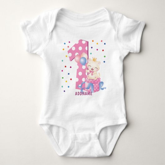 1. Geburtstag | Baby's First Birthday Baby Strampler (Vorderseite)