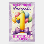 1. Geburtstag Ballon Thema Acrylschild (Vorderseite)