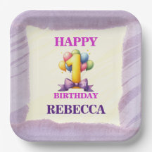 1. Geburtstag Ballon Thema Party-Platte