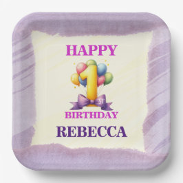 1. Geburtstag Ballon Thema Party-Platte Pappteller