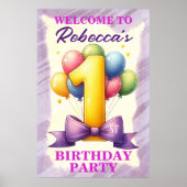 1. Geburtstag Ballon Thema Poster (Vorne)