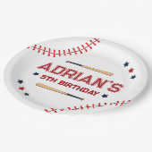 1. Geburtstag Baseball Pappteller (Schrägansicht)