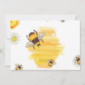 1. Geburtstag Bee Honey Girl Erstes Foto Einladung (Rückseite)