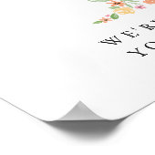 1. Geburtstag Begrüßungszeichen Pink Wasserfarbe F Poster (Ecke)