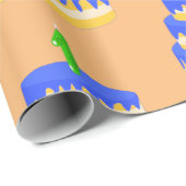 1. Geburtstag Blauer Kuchen Geschenkpapier (Rolleneckpunkt)