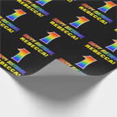 1. Geburtstag: Bold, Fun, Simple, Rainbow 1 Geschenkpapier (Ecke)