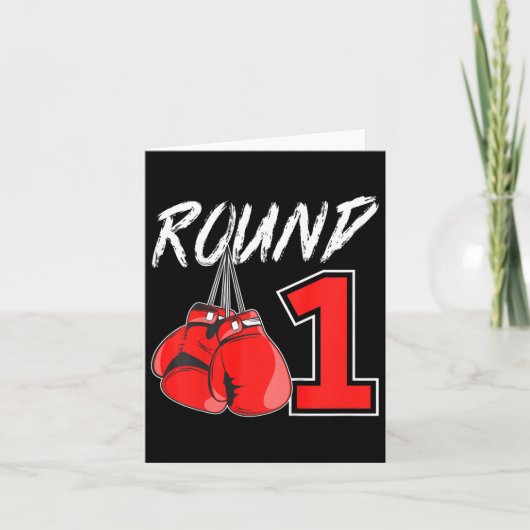 1. Geburtstag Boxenjungen 1 Jahr alter Boxerplatz  Karte (Vorderseite)