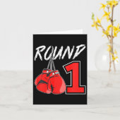 1. Geburtstag Boxenjungen 1 Jahr alter Boxerplatz  Karte (Gelbe Blume)