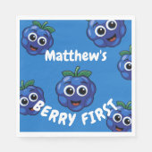 1. Geburtstag Boy Blue Berryfirst Serviette (Vorderseite)