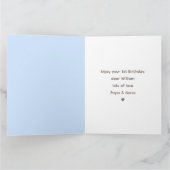 1. Geburtstag Boy Fall Pumpkin Elephant Balloons Karte (Innenseite)